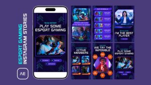 Videohive eSport Instagram Stories 51913439 Broadcast-packages template preview