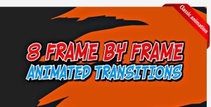 Cartoon transitions Video Displays template preview