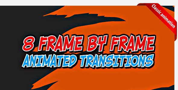 Cartoon transitions Video Displays template preview