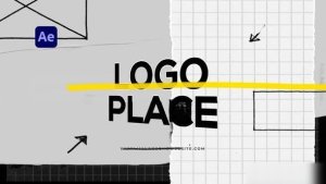 Videohive Grunge Logo Scribble Paper Logo Stings template preview