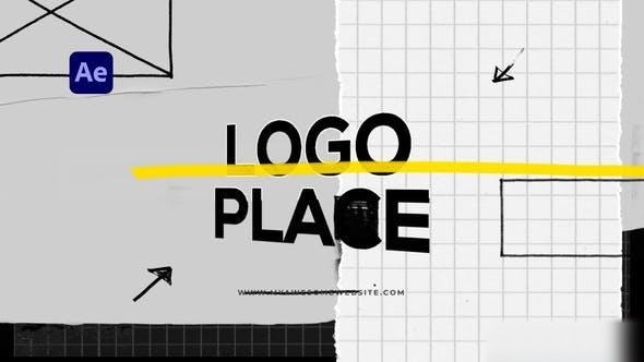 Videohive Grunge Logo Scribble Paper Logo Stings template preview