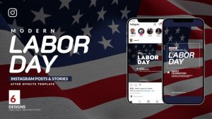 Videohive Labor Day Instagram Posts & Stories B103 Video Displays template preview
