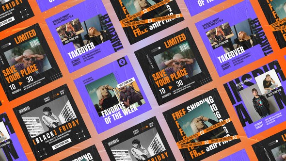 Videohive True Fashion Streetwear Instagram Posts Product Promo template preview