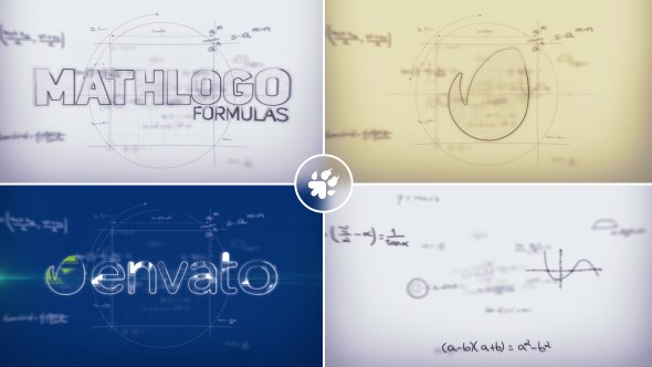 Videohive Math Formulas Logo Reveal Logo Stings template preview