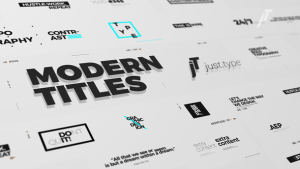 Just Type | Modern Titles Video Displays template preview