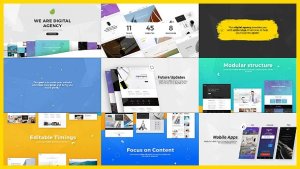 Digital Agency Presentation Video Displays template preview