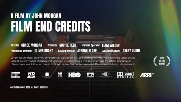 Videohive Film End Credits 60614208 Titles template preview