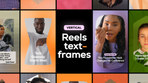 Vertical Reels Text Frames Premiere Pro template preview
