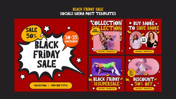 Videohive Black Friday Social Media Post Template Product Promo template preview