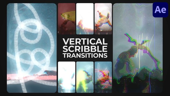 Videohive Scribble Vertical Transitions | After Effects Elements template preview