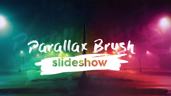 Parallax Brush Slideshow Video Displays template preview