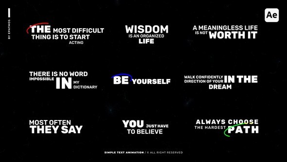 Videohive Simple Text Animation v2.0 | AE Titles template preview