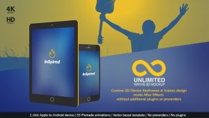 Unlimited Native 3D Mockup Video Displays template preview