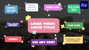 Videohive Cute Liquid Titles for After Effects Titles template preview