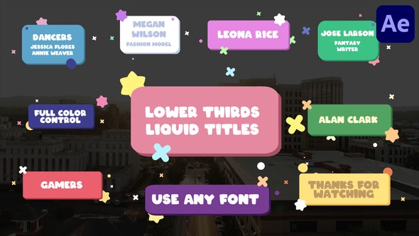 Videohive Cute Liquid Titles for After Effects Titles template preview