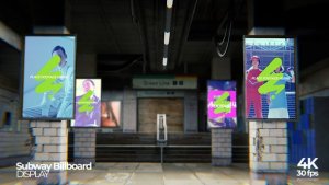 Videohive Subway Billboard Promotion Mockup Video Displays template preview