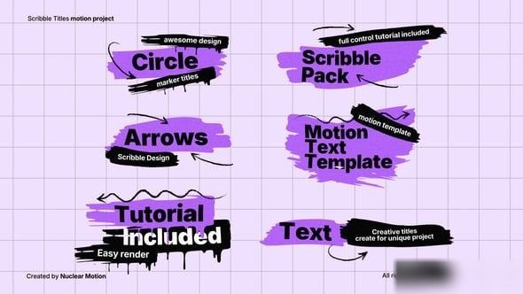 Videohive Scribble Text Animation 59185325 Titles template preview