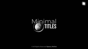 Videohive Minimal Titles _AE Titles template preview