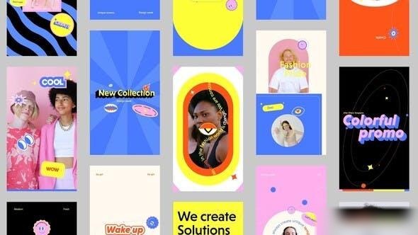 Videohive PopArt | Stories Pack Openers template preview
