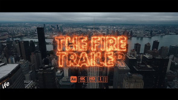 Videohive Fire Trailer Titles Titles template preview