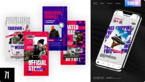 Videohive Flamboyant Fashion Stories Video Displays template preview