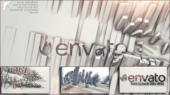 Videohive Elegant 3d logo Logo Stings template preview