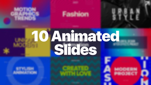 Videohive 10 Animated Slides Titles template preview