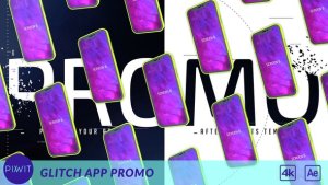 Videohive Glitch App Promo 37356067 Product Promo template preview