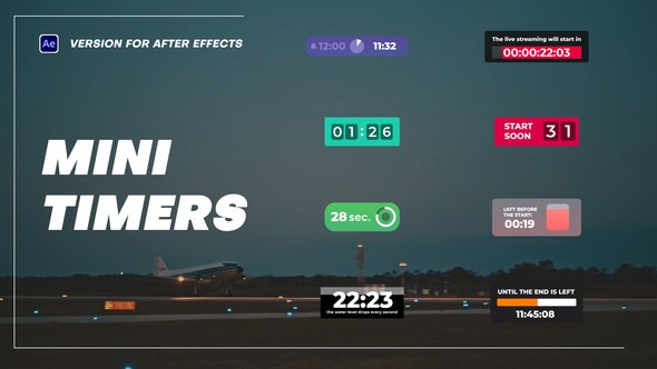 Videohive Mini Timers Elements template preview