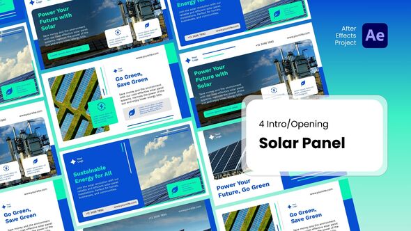 Videohive Intro Opening - Solar Panel After Effects Project Files Openers template preview