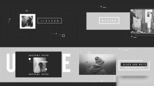 Videohive Black And White Dynamic Intro Openers template preview