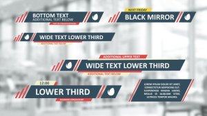 Flat Lines Lower Thirds Video Displays template preview