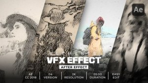 Pen Drawing Effect Elements template preview