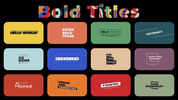 Videohive Bold Titles 2.0 | After Effects Titles template preview