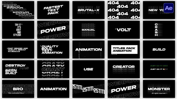 Videohive Text Animation Pack  AE Titles template preview