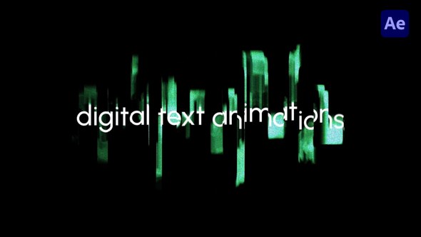 Videohive Glitch Text Animations 60235558 Titles template preview