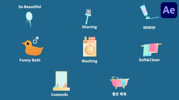 Videohive Bathroom Animations for After Effects 54629414 Elements template preview
