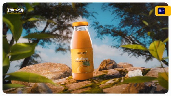 Videohive Juice Bottle Promo Mockup Product Promo template preview
