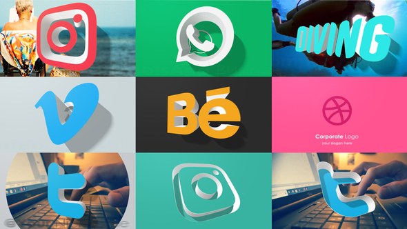 Videohive Clean Minimal Fast 3D Logo Logo Stings template preview