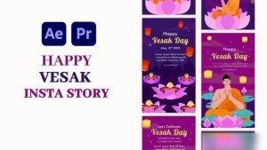Videohive Happy Vesak Instagram Story Elements template preview