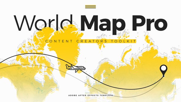 Videohive World Map Pro - Content Creators ToolKit Elements template preview