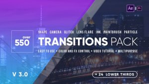 Transitions Video Displays template preview
