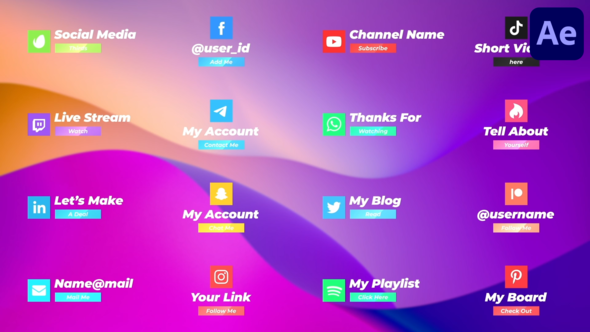 Videohive Social Media Lower Thirds 3D | After Effects Elements template preview