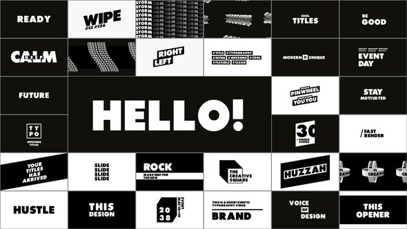 Videohive Typography & Titles Titles template preview