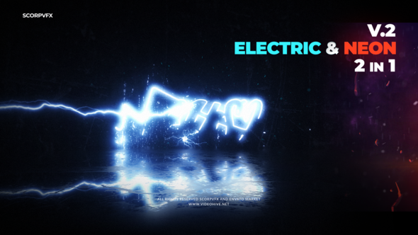 Videohive Electric and Neon Logo Reveal Logo Stings template preview