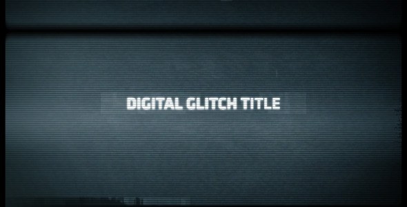 Digital Glitch Title Video Displays template preview