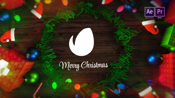 Christmas Vibe Logo Reveal Video Displays template preview