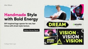 Videohive Collage Style Logo Openers template preview