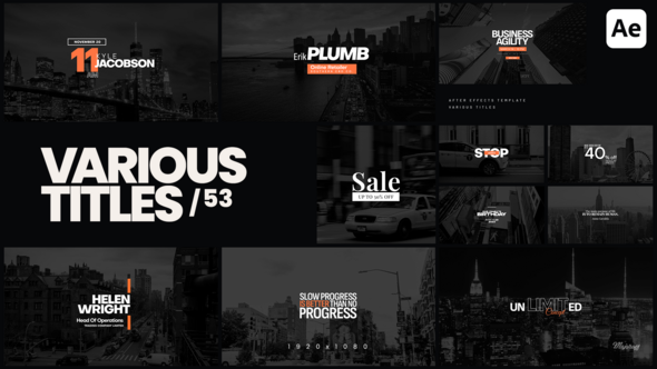Videohive Various Titles 53 Titles template preview