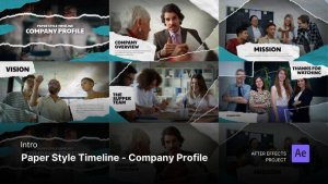 Videohive Intro/Opening - Paper Style Timeline - Company Profile After Effects Project Files Openers template preview